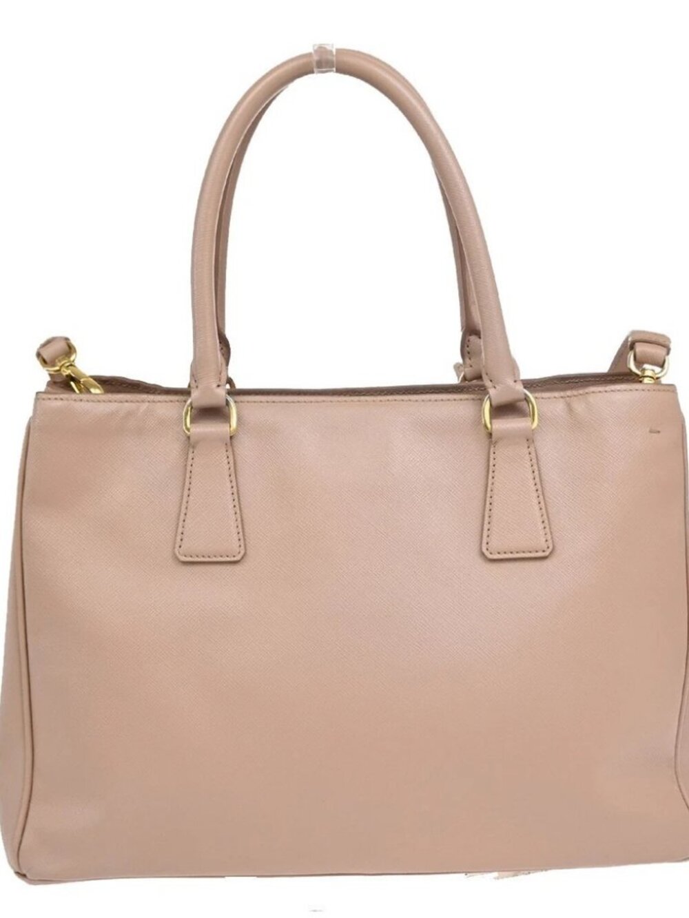 PRADA Logo 2Way Shoulder Hand Bag Saffiano Leather Pink GHW Italy 70KD974 - Picture 3 of 14